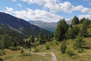 Pass Costainas, Blick Richtung Val Müstair